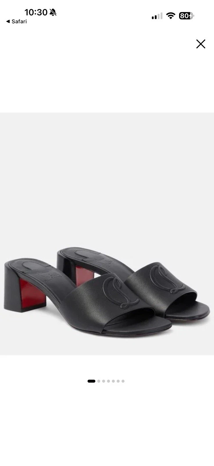 Christian Louboutin — CHRISTIAN LOUBOUTIN So CL 55 embossed leather mule Size 8.5 Brand New With Box