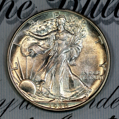* 1938-D * SOLID+ GEM BU MS WALKING LIBERTY HALF-DOLLAR * FROM COLLECTION