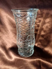 Vintage E.O. Brody Co. Clear Glass Vase Cleveland, Ohio USA 8.5" Tall EUC Look