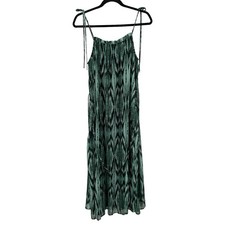 Vince Camuto dress Rainforest texture Pleated midi X-Small XS 