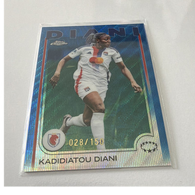 Topps Chrome 2024-25 Kadidiatou Diani OL Lyon #86 Blue Wave 028/150
