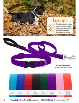 LupinePet Basic Solids Martingale Collar 10'' To 27'' Neck STRONG & SOFT