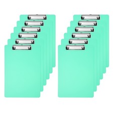 Clipboards Letter Size Plastic Clear Hanging Clipboard 8.5"x11", Green,12pcs