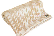 Himalayan Cashmere Throw,Brown ColorChevron,Blanket 54"x108",Hand Made in Nepal