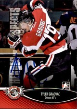 Tyler Graovac Signed Autographed 2012-13Heroes & Prospects card Ottawa 67's