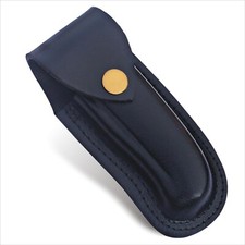 HANDMADE LEATHER GENIUNE ITALIAN VERTICAL SHEATH FOLDING POCKET KNIFE BUCK 110