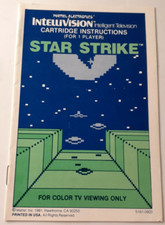 Mattel Electronics Intellivision 1981 Star Strike Instructions Manual