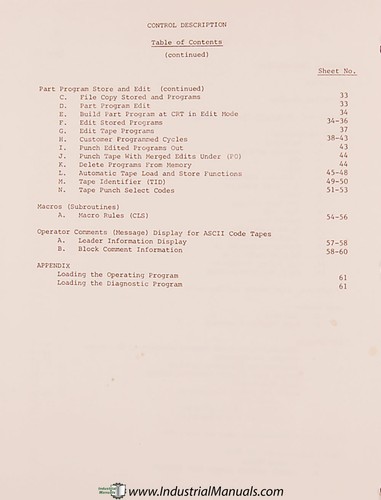 Jones and Lamson 2510A, TNCA CNC Control lathe Service Maintenance, Parts manual - Picture 5 of 7