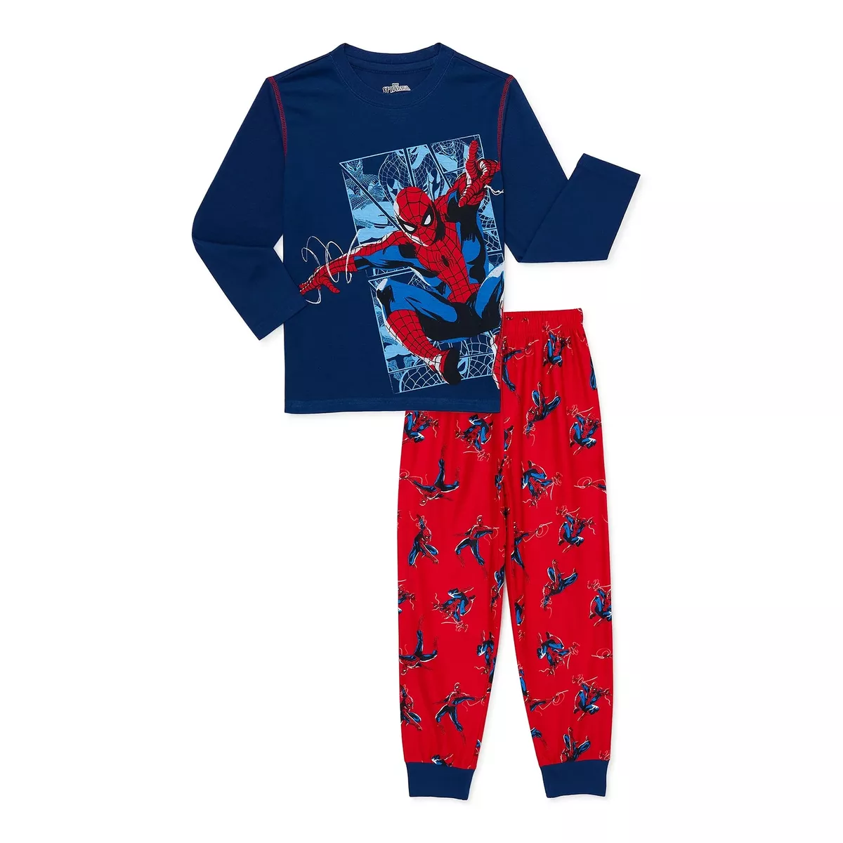 Spider man Web Slinger Boy s Superhero Two Piece Pajama Set eBay