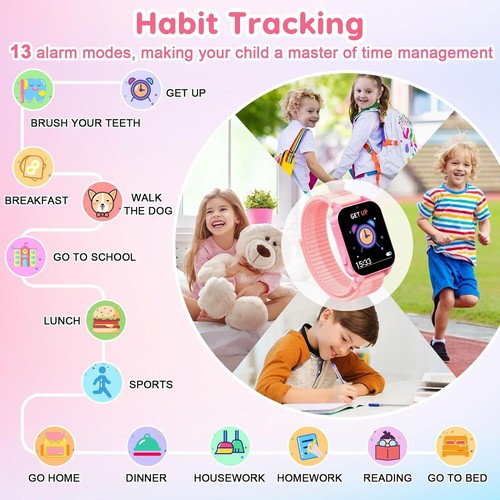 Smartwatch für Kinder mit 30 Puzzle Spiele Kamera Musik Schrittzähler Jungen Mädchen Geschenk - Bild 28 von 41