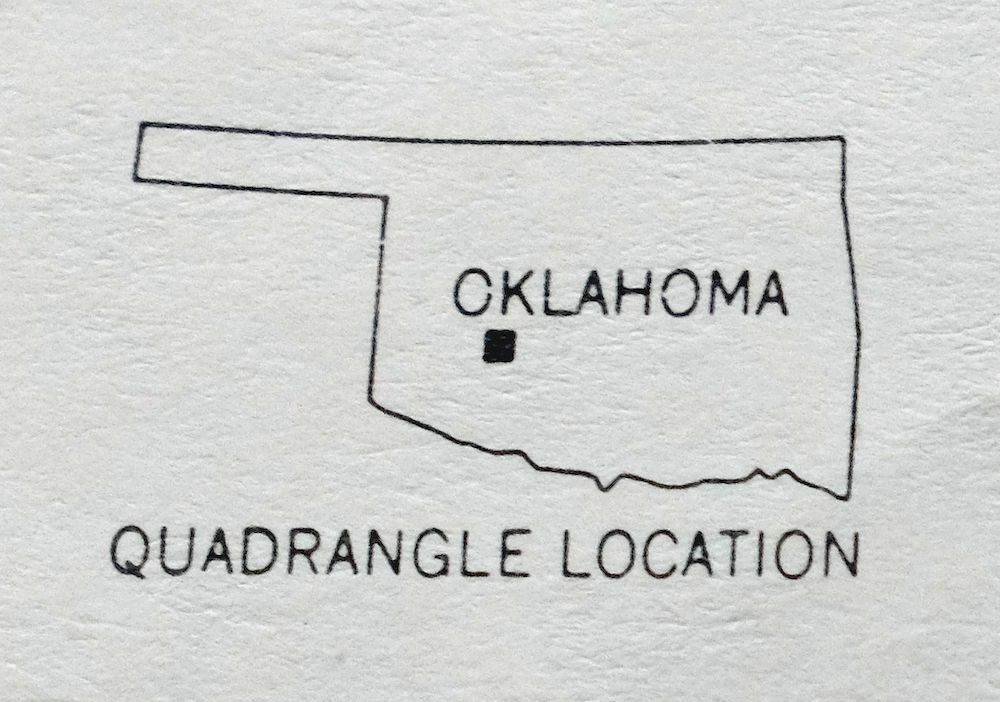 Carnegie Oklahoma Vintage USGS Topo Map 1961 Mountain View 15minute Topographic eBay