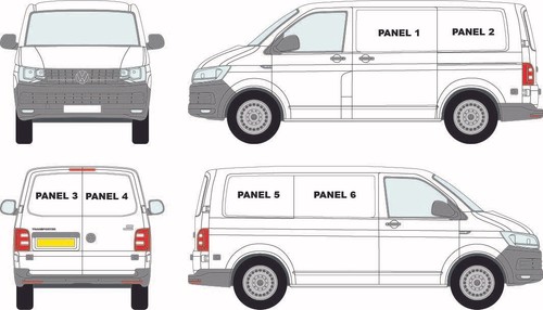 VW T5 / T6 Transporter Front Set - Fixed Windows In Privacy - Picture 3 of 7