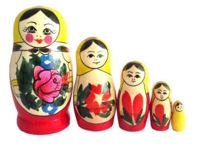 Poupées Russes Matriochka Peintes à La Main - Par Zenina, Russie, Pièce Unique