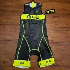 Ale Cycling Mens Small Triathlon Suit Trisuit Skinsuit Cycling Rear Zip S