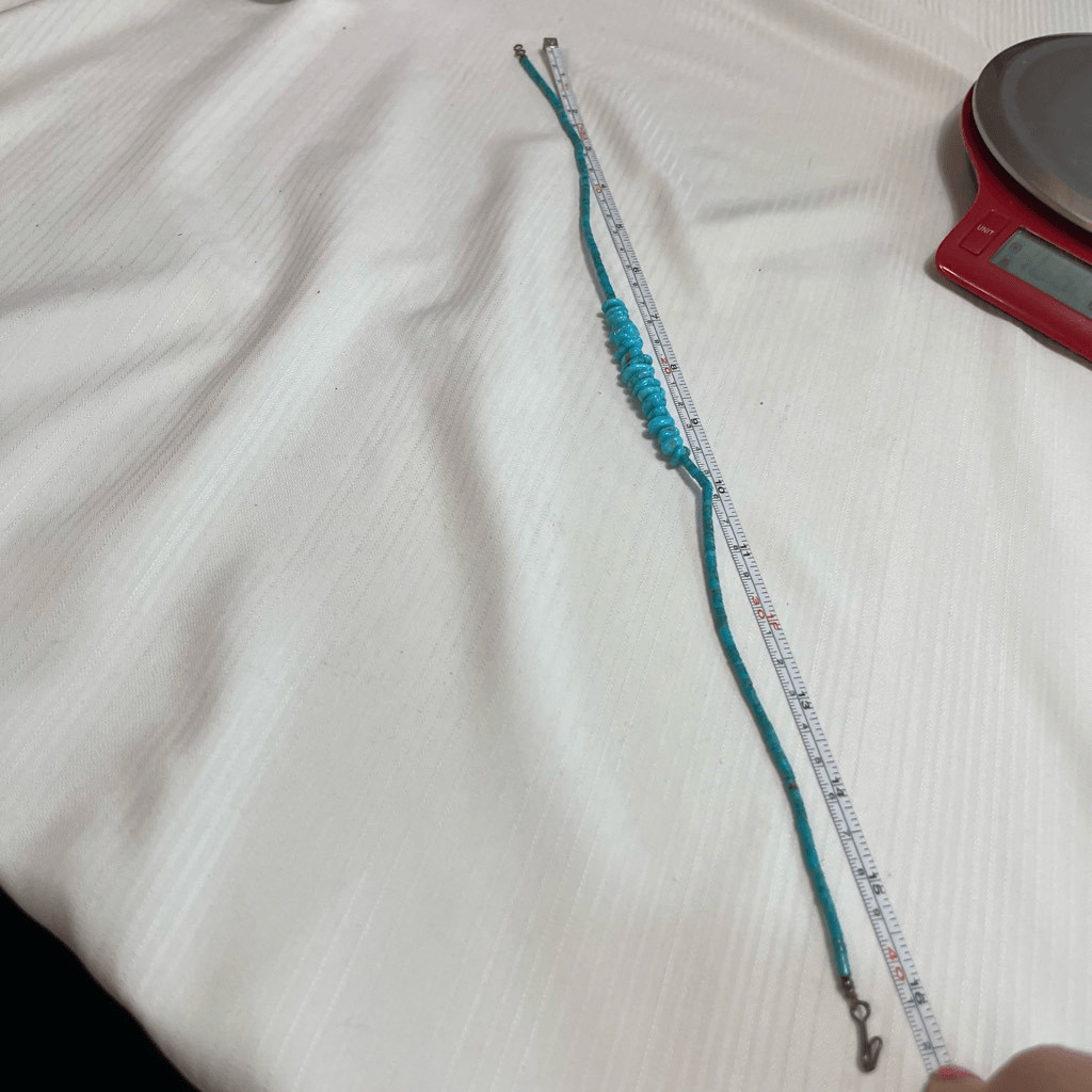 Natural Turquoise Beaded Necklace Stunning - image 5