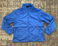 VTG 90s Eddie Bauer Lightweight Vented Windbreaker Rain Jacket XL Boating Hood