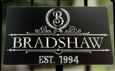 Engraved Custom Personalized Name Address Metal 12x7 Plaque House Yard Sign