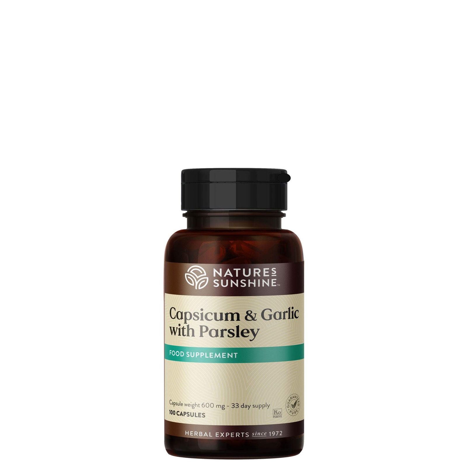 Nature's Sunshine Capsicum & Garlic with Parsley | 100 Gluten-Free Tablets