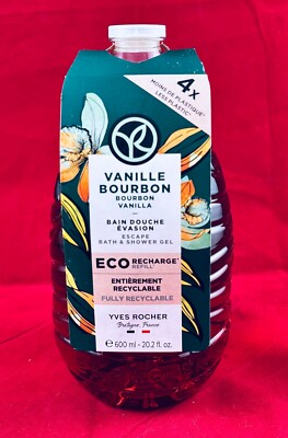 YVES ROCHER VANILLE BOURBON SENSUAL BATH & SHOWER GEL RECHARGE REFILL 20.2oz