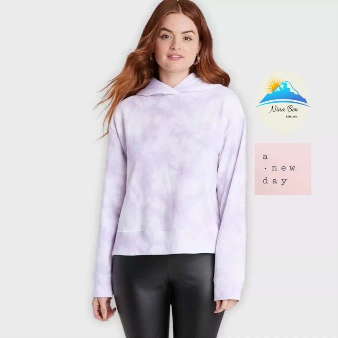 a new day tie dye hoodie purple size S