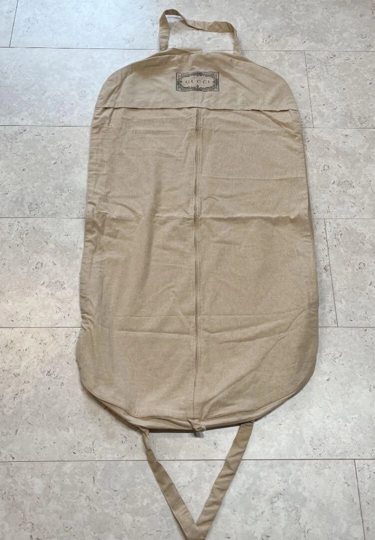 New Gucci Light Brown Fabric Dust Cover Garment Bag 27x43