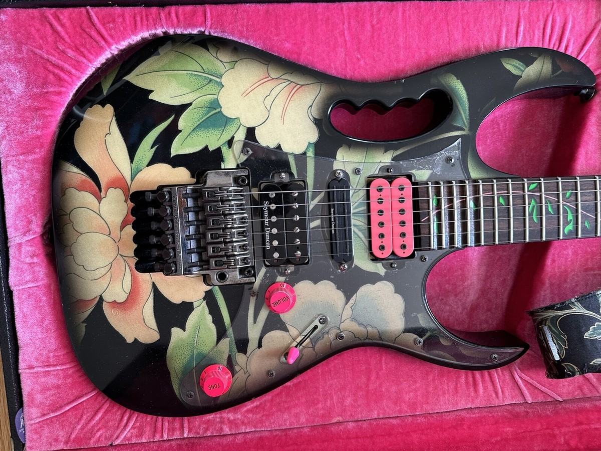 ギター Ibanez jem77fp STEVE VAI Rare 1988 Ibanez Jem 77 FP Floral Pattern Electric Guitar By