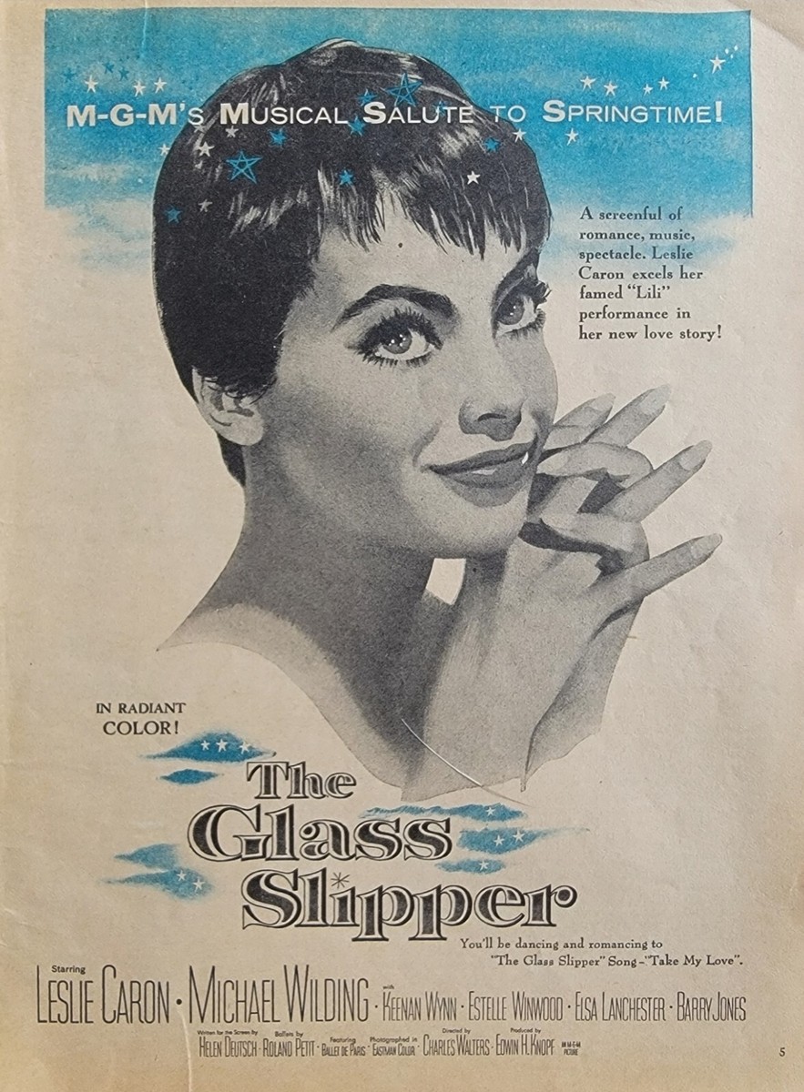 The Glass Slipper, Leslie Caron Vintage 1955 Romance Movie Ad | eBay