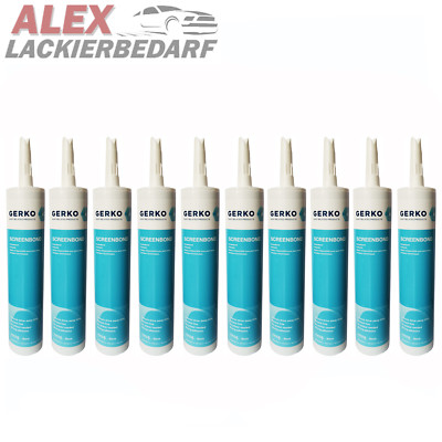 10x GERKO MS Scheibenkleber 290ml schwarz Windschutzscheibe Autokleber Klebesatz