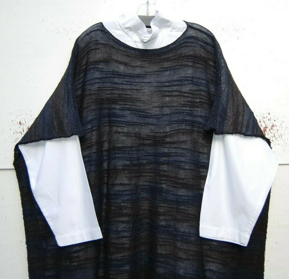 ¡OFERTA! Nuevo con etiquetas Suéter Largo Eskandar Bergdorf Goodman Merino Mohair Kaftan 40" O/S   Foto 2 de 4