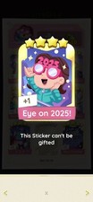 Monopoly Go 4 Star Sticker - Eye On 2025!(Gol...