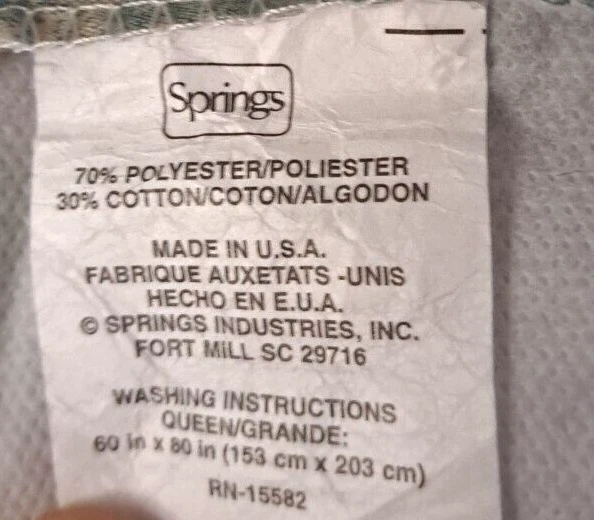 Falda Cama Queen Muelles Polvo Volantes Verde Patrón Perro Cachorro Amor Hecha en EE. UU. 60x80" Foto 4 de 4