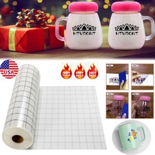 Vinyl Transfer Paper Tape Roll Cricut Adhesive Clear Alignment Grid 12 x 60 inch