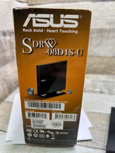 ASUS USB 2.0 EXTERNAL SLIM DVD±R/RW DRIVE MODEL: SDRW-08D1S-U - Picture 3 of 5