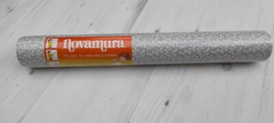 Vintage TAPETE Novamura Easy Hang (Ditsy) grau/weiß geblümt 80er 4 VERFÜGBAR