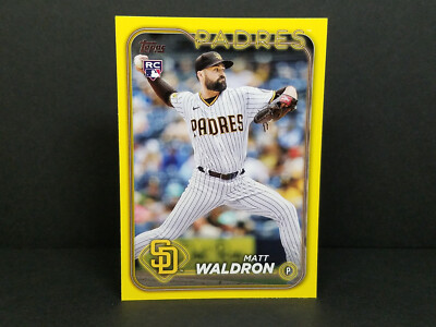 2024 Topps #162 Matt Waldron, San Diego Padres (RC) - Yellow Border Parallel