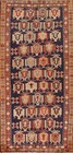 Navy Blue/ Orange Traditional 10 ft. Runner Rug 4x10 Handmade Vintage Carpet