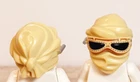 LEGO Star Wars Tan Mask Leather GOGGLES Antenna Silver Space Creature Alien