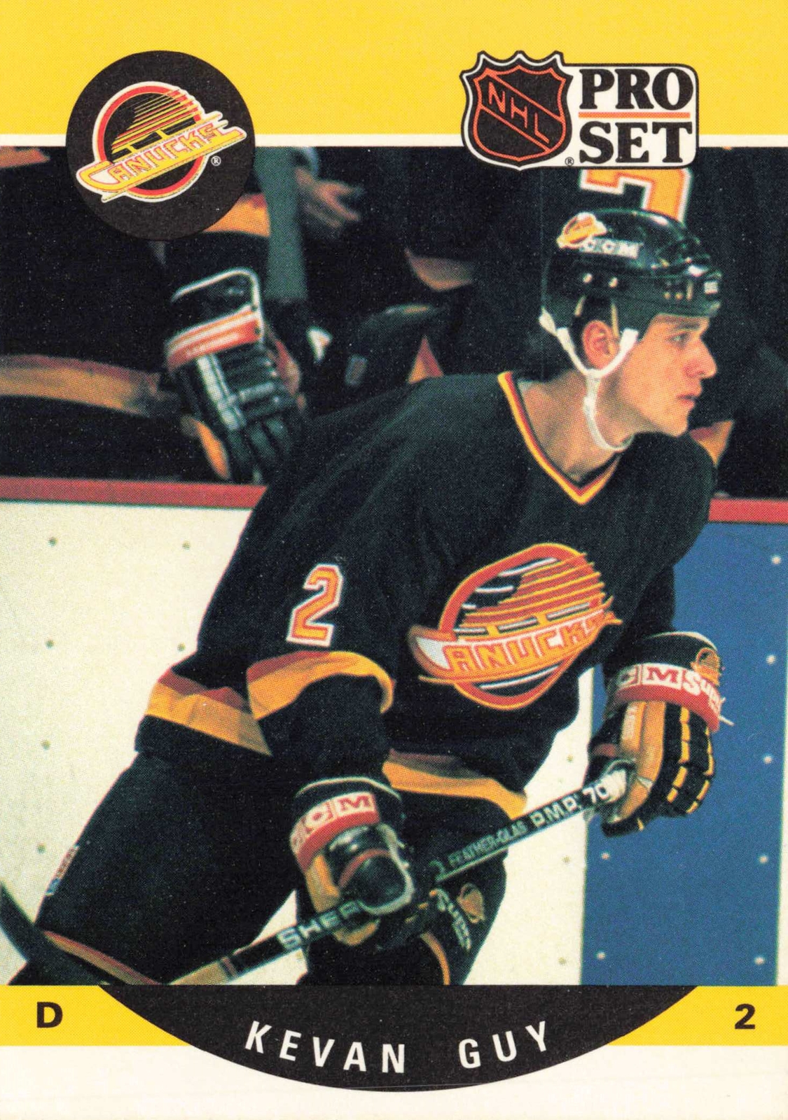 Kevan Guy 1990 Pro Set #545 Vancouver Canucks
