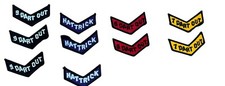 Vintage Darts Badges Patches Darts Out Hattrick Appear Brand New