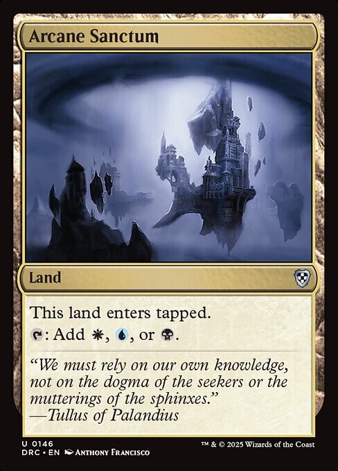 NM Arcane Sanctum, MTG, Aetherdrift Commander, Magic the Gathering, 146