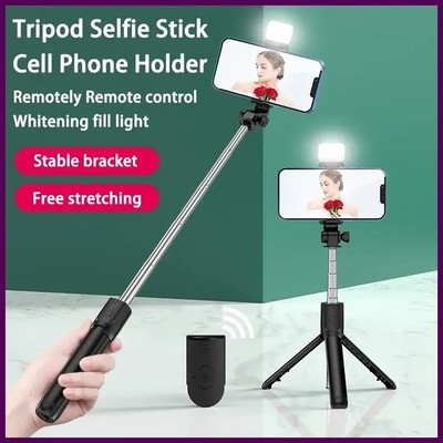 Wireless Selfie Stick Tripod Stand with Light Bluetooth Remote Extendable Tripod