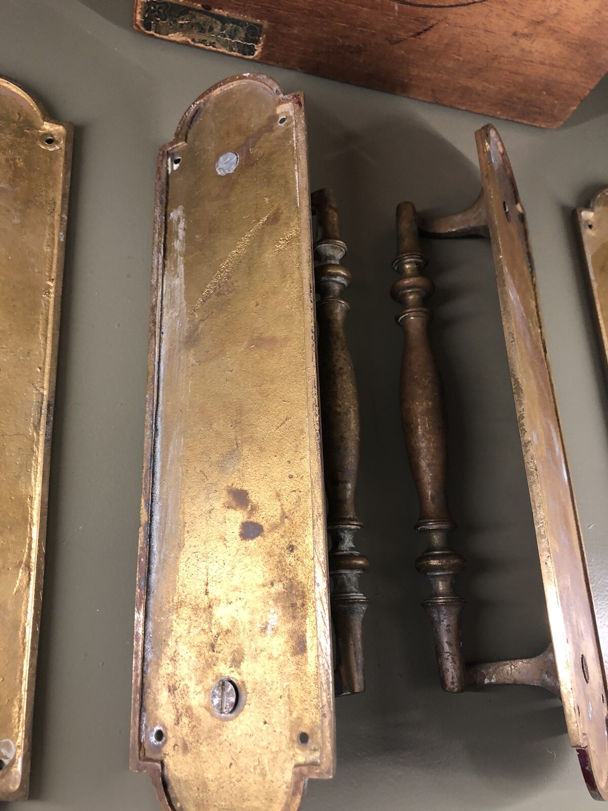 Large Pair Of Vintage Door Handles eBay