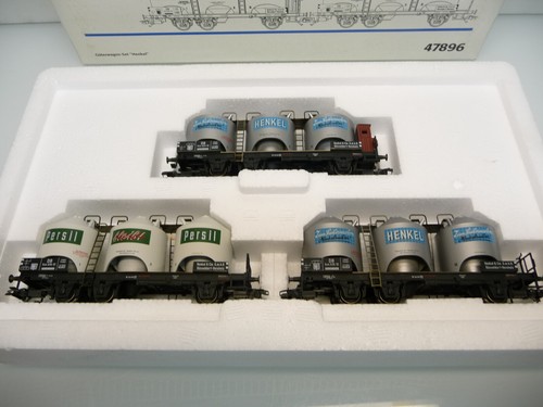 Märklin 47896 H0 Silowagen-Set 3 teilig Henkel Düsseldorf - Picture 2 of 5