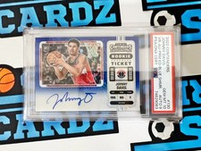 Panini 2022-23 Contenders Johnny Davis RC Variation Auto Blue Shimmer #/21 PSA10