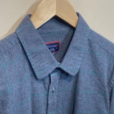 UNTUCKit Mens Long Sleeve Shirt Size L Button Up Gray Green Lightweight Flannel