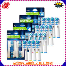 Replacement Brush Heads Compatible With Oral B- Double Clean Design, Pack Of 16