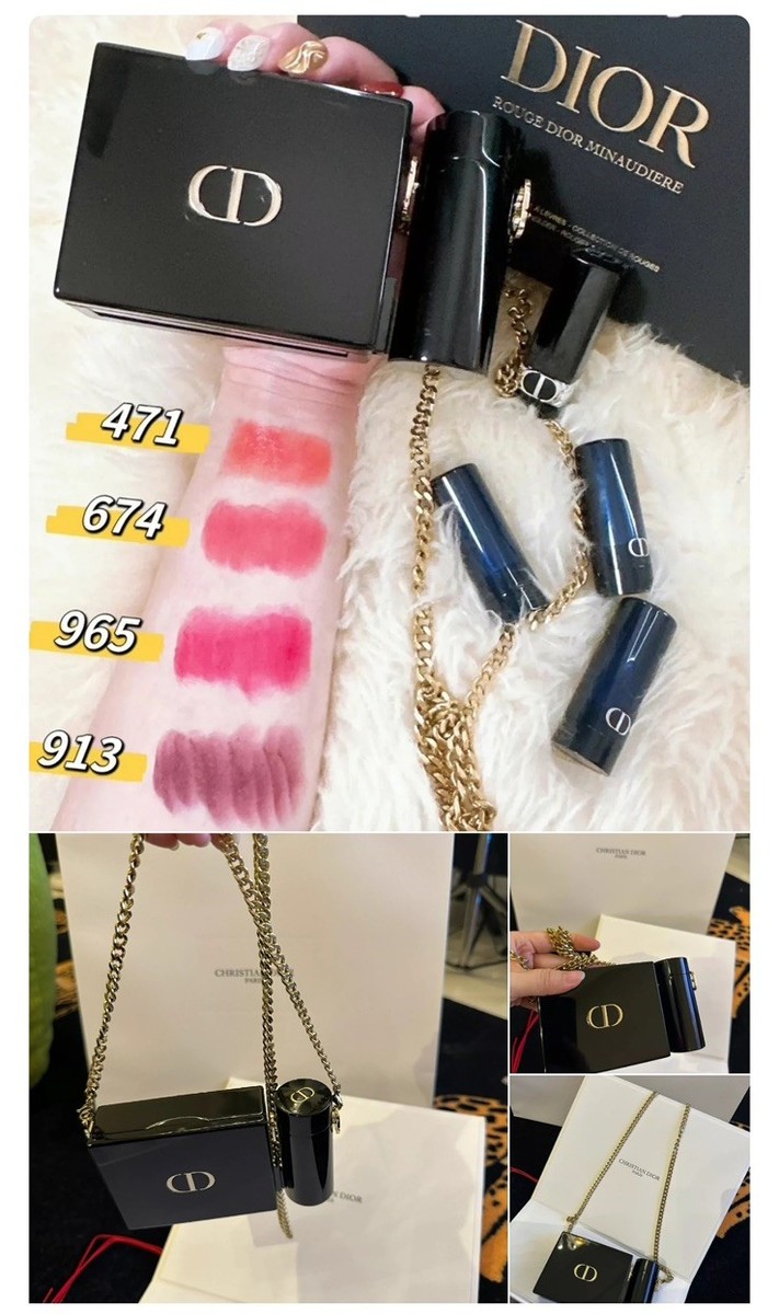 DIOR 2022 LIMITED EDITION ROUGE DIOR MINAUDIERE CLUTCH LIPSTICK DIOR 2022 LIMITED EDITION ROUGE DIOR MINAUDIERE CLUTCH LIPSTICK