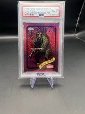 Topps Chrome Marvel Blue&Red Spider Web Refractor Card 2025 Man-Thing #31 PSA 8