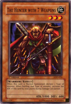 YuGiOh The Hunter with 7 Weapons (V.1) LOD-EN024 Common Englisch Good unl.