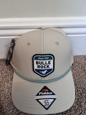 Pukka Bulle Rock Golf Course Rope Hat UPF 30 Performance Snapback NWT Khaki Cap